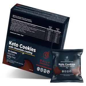 Keto-Kekse | mit Schokoüberzug (24 Cookies - 30g jede)