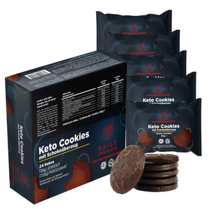 Keto-Kekse | mit Schokoüberzug (24 Cookies - 30g jede)