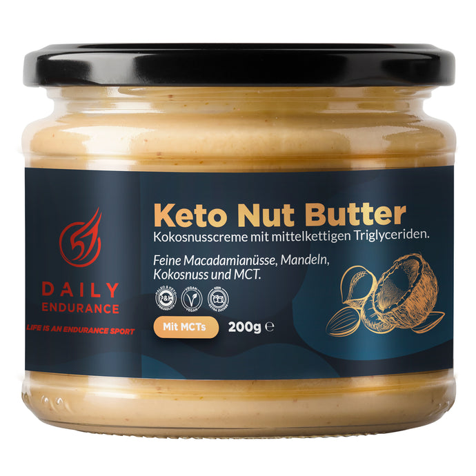 Keto-Nussbutter | Bio Macadamia, Mandeln, Kokosnuss & MCTs (200gr im Glas)